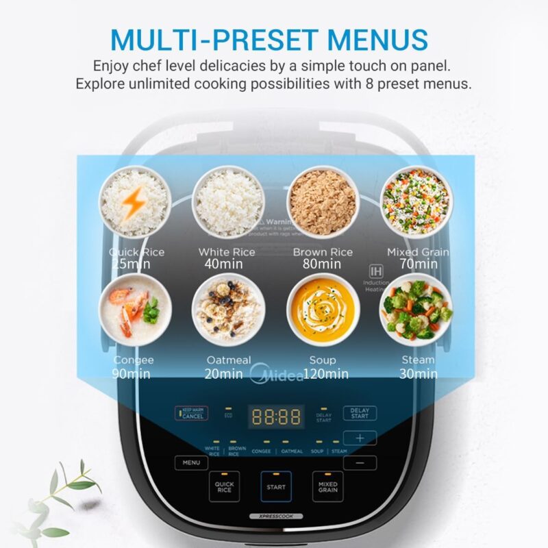 Midea 3L IH Smart Cooker - 24H Delay Start & Keep Warm