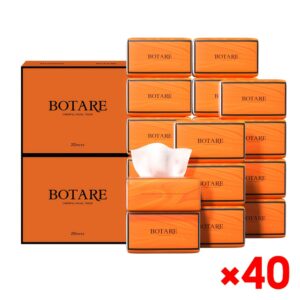 Botare 40-pack Joyful Orange Facial Tissues (14, 400 Sheets), Toilet Paper, 4-ply Tissues Made From Virgin Wood Pulp. Suitable for Hands, Face, And General Use In The Home, Kitchen, Car, Bathroom, Tissue Boxes, And Napkins. Free Delivery Included