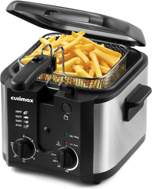 71zj8Jx9LnL._AC_SL1500_.jpg CUSIMAX 2.5L Deep Fryer - 1500W with Odor Free Filter
