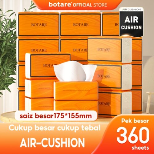 Botare 40-pack Joyful Orange Facial Tissues (14, 400 Sheets), Toilet Paper, 4-ply Tissues Made From Virgin Wood Pulp. Suitable for Hands, Face, And General Use In The Home, Kitchen, Car, Bathroom, Tissue Boxes, And Napkins. Free Delivery Included