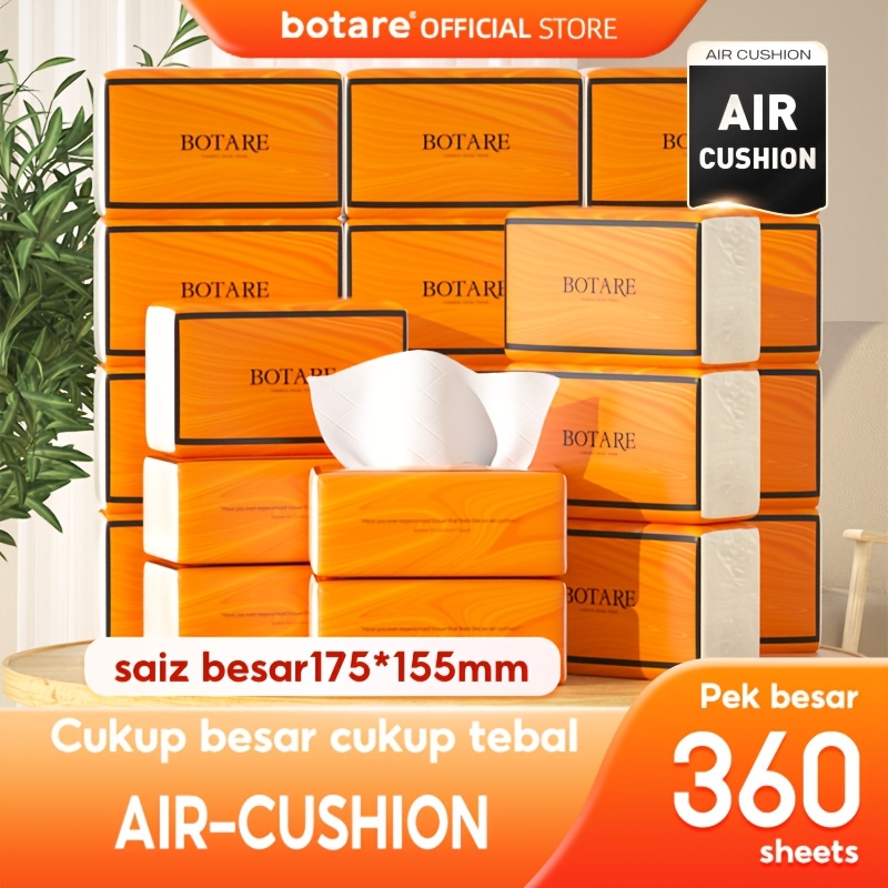 Botare 40-pack Joyful Orange Facial Tissues (14, 400 Sheets), Toilet Paper, 4-ply Tissues Made From Virgin Wood Pulp. Suitable for Hands, Face, And General Use In The Home, Kitchen, Car, Bathroom, Tissue Boxes, And Napkins. Free Delivery Included
