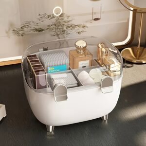 Dustproof Makeup Storage Box with Transparent Lid