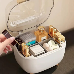 Dustproof Makeup Storage Box with Transparent Lid