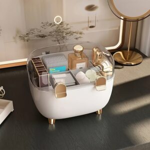 Dustproof Makeup Storage Box with Transparent Lid