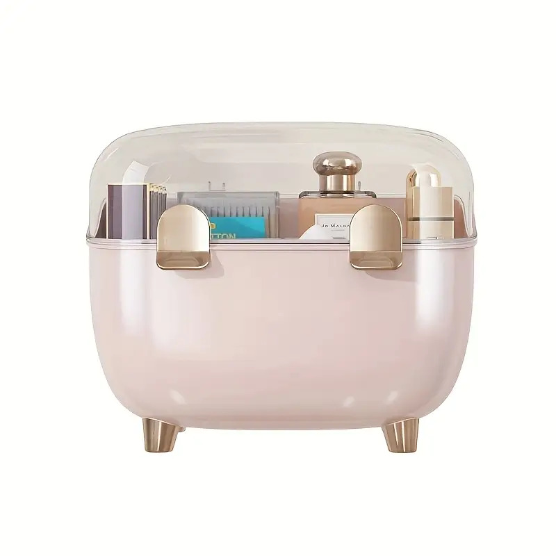 Dustproof Makeup Storage Box with Transparent Lid