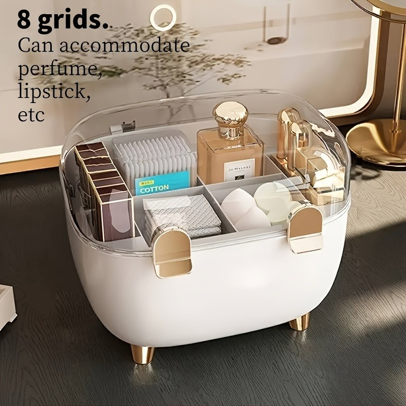Dustproof Makeup Storage Box with Transparent Lid