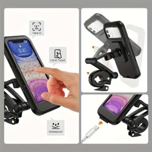 Holder for Cell Phones on Motorcycles, Made of ABS, Featuring a Magnetic Design, Retractable, And for Bicycle And Electric Vehicle Navigation