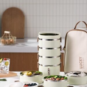 2-Tier Lunch Box Set u002F 3-Tier Lunch Box Set u002F 4-Tier Lunch Box Set - Large Capacity Stainless Steel Lunch Box with Insulated Lunch Bag, Suitable for School, Camping, Workplace - Ideal for Students and Office Workers - A Must-Have for Students