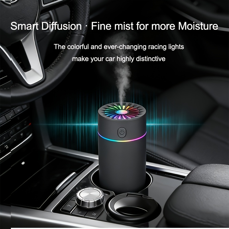 2-in-1 Car Aroma Diffuser & Humidifier: 7-Color LED Sonic Mist for Car, Office & Home