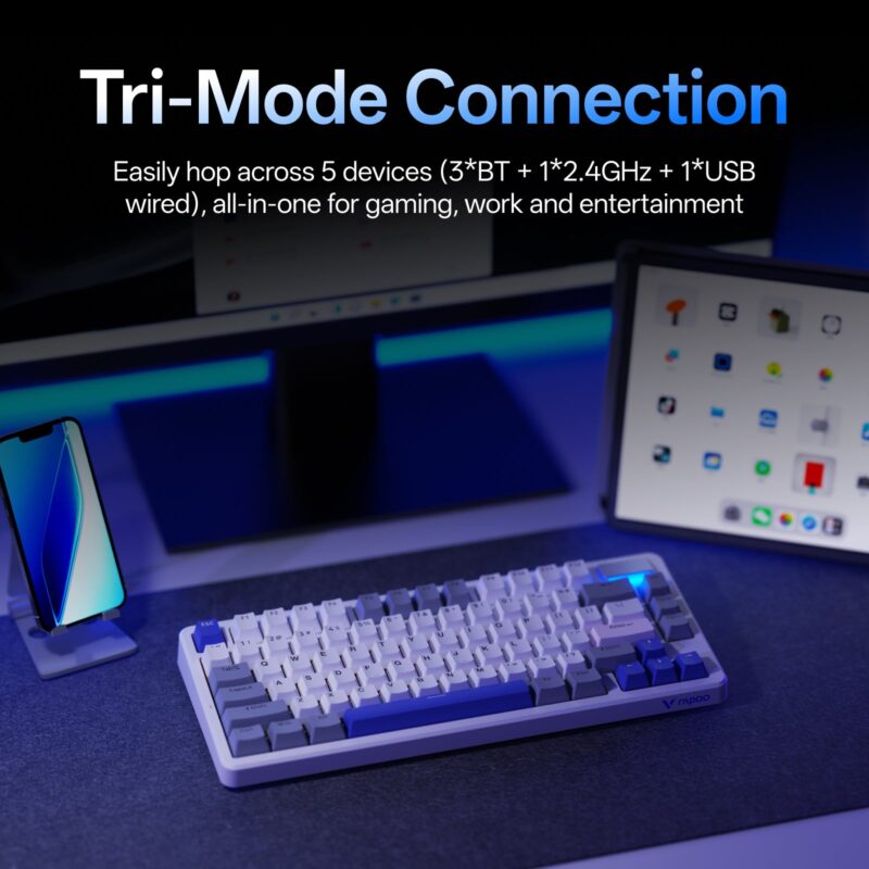1.V700DIY-75.jpg Rapoo V700DIY-75 Wireless Mechanical Gaming Keyboard Creamy Sound
