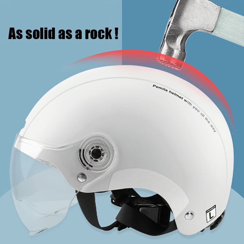 PEMILA City Commuting Safety Multi-Purpose Cycling Helmet Features an ABS Shell And EPS Cushioning Layer for Dual Protection. It Has an Adjustable Head Circumference, Multi-Angle Windproof Goggles, Metal Insect-Proof Ventilation Holes