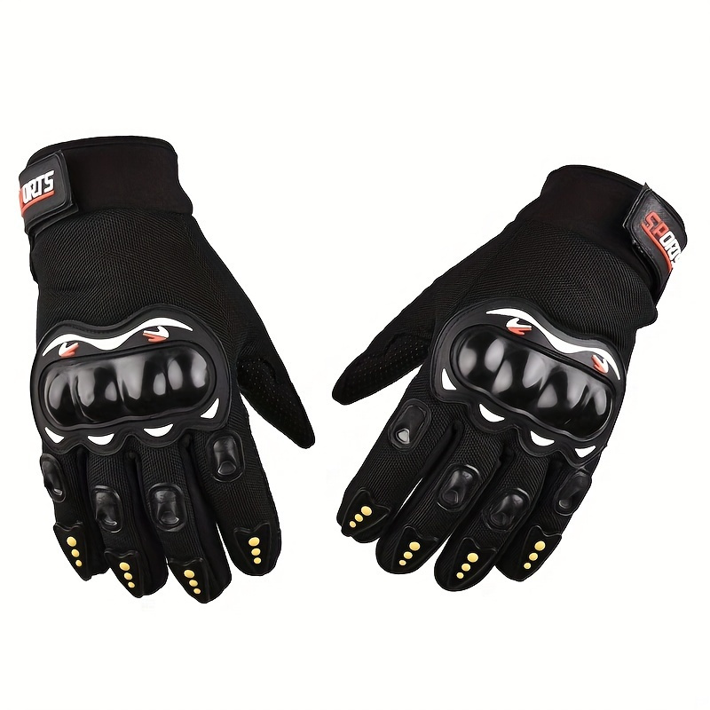 Breathable Mesh Motorcycle Gloves: Touch Screen & Anti-Slip Full-Finger Riding Gear