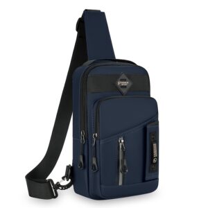 ShiLan Men's Outdoor Chest Bag - Stylish Nylon Crossbody, Casual Multi-Functional Sports Sling with Adjustable Strap (100-1.0cm), Zip Closure, and Multiple Compartments for Daily Commute & Adventures, Crossbody Bag