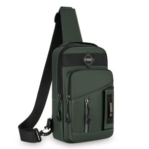 ShiLan Men's Outdoor Chest Bag - Stylish Nylon Crossbody, Casual Multi-Functional Sports Sling with Adjustable Strap (100-1.0cm), Zip Closure, and Multiple Compartments for Daily Commute & Adventures, Crossbody Bag