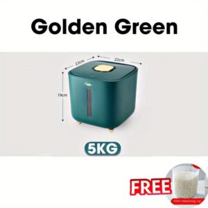 Rice Storage Box Grains Bucket Moisture-proof Sealed Insect-proof Sealed Kitchen Household Organizer