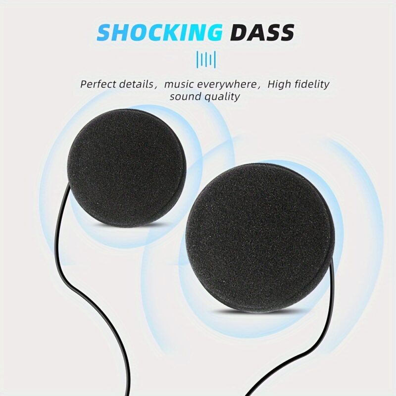 Wireless 12, Wireless Motorcycle Helmet Earphone Headset for Hands-Free Calls And Stereo Music Playback
