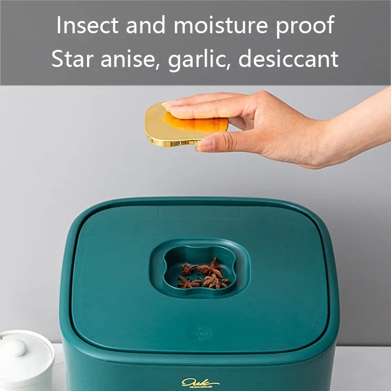 Rice Storage Box Grains Bucket Moisture-proof Sealed Insect-proof Sealed Kitchen Household Organizer