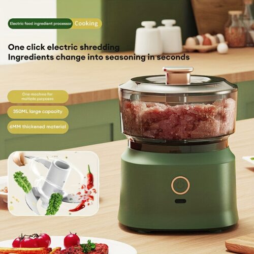 Multi Functional Meat Grinder 350ml  Food Chopper, Baby Food Processor, Meat Vegetable Chili Garlic Wireless Electric Mixer, Rechargeable And Easy to Clean