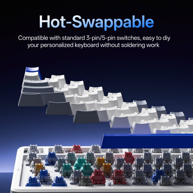 3.V700DIY-75.jpg Rapoo V700DIY-75 Wireless Mechanical Gaming Keyboard Creamy Sound