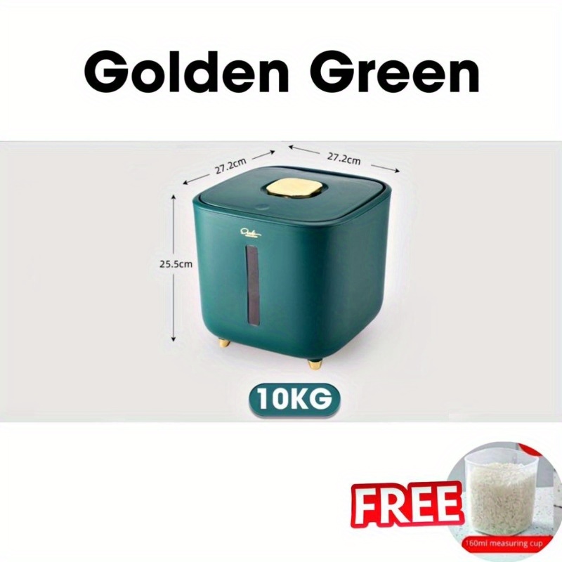 Rice Storage Box Grains Bucket Moisture-proof Sealed Insect-proof Sealed Kitchen Household Organizer