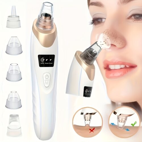 4-in-1 Rechargeable Blackhead Remover: Pro Pore Vacuum & Facial Cleansing Kit