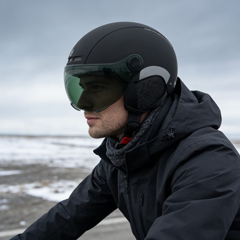 PEMILA City Commuting Safety Multi-Purpose Cycling Helmet Features an ABS Shell And EPS Cushioning Layer for Dual Protection. It Has an Adjustable Head Circumference, Multi-Angle Windproof Goggles, Metal Insect-Proof Ventilation Holes
