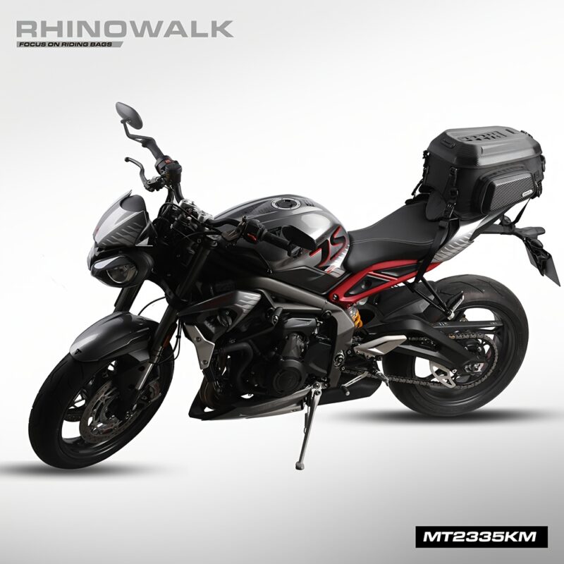 Rhinowalk 23L-35L Expandable Tail Bag: Hard Shell Waterproof Motorcycle Trunk & Backpack