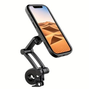 Holder for Cell Phones on Motorcycles, Made of ABS, Featuring a Magnetic Design, Retractable, And for Bicycle And Electric Vehicle Navigation