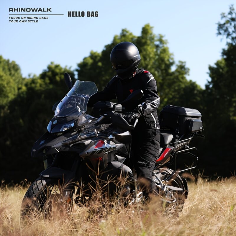 Rhinowalk 23L-35L Expandable Tail Bag: Hard Shell Waterproof Motorcycle Trunk & Backpack
