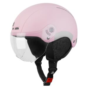 PEMILA City Commuting Safety Multi-Purpose Cycling Helmet Features an ABS Shell And EPS Cushioning Layer for Dual Protection. It Has an Adjustable Head Circumference, Multi-Angle Windproof Goggles, Metal Insect-Proof Ventilation Holes