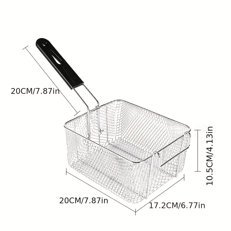 Foldable Stainless Steel Fry Basket: Multi-Use Heat-Resistant Strainer & Chef Tool