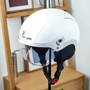 PEMILA City Commuting Safety Multi-Purpose Cycling Helmet Features an ABS Shell And EPS Cushioning Layer for Dual Protection. It Has an Adjustable Head Circumference, Multi-Angle Windproof Goggles, Metal Insect-Proof Ventilation Holes