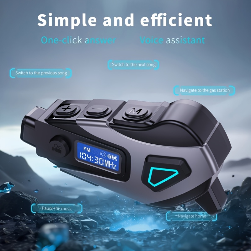 5-in-1 Motorcycle Helmet Headset: 2K DVR Camera, Bluetooth 5.4 & Smart Noise Reduction (32GB Card Included)