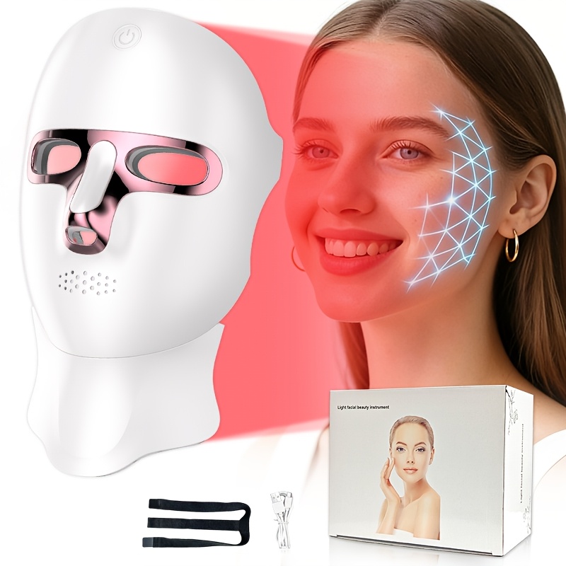 7-Color LED Facial & Neck Therapy Mask: Pro Rechargeable Anti-Aging Skin Care Device