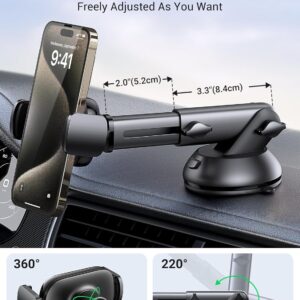 718czd7J2zL._AC_SL1500_.jpg UGREEN Car Phone Holder Mount. Dashboard Windshield Smartphone Cradle. Strong Suction. Compatible with iPhone 16 Pro Max. Galaxy S24 Ultra