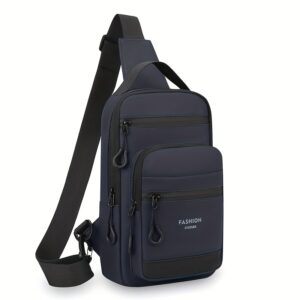 ShiLan Men's Outdoor Chest Bag - Stylish Nylon Crossbody, Casual Multi-Functional Sports Sling with Adjustable Strap (100-1.0cm), Zip Closure, and Multiple Compartments for Daily Commute & Adventures, Crossbody Bag