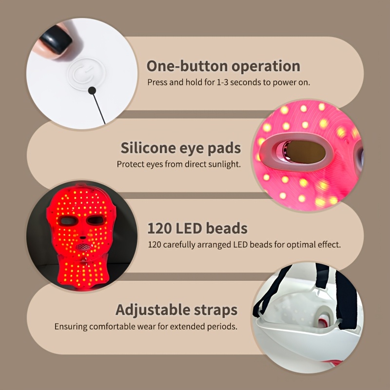 7-Color LED Facial & Neck Therapy Mask: Pro Rechargeable Anti-Aging Skin Care Device