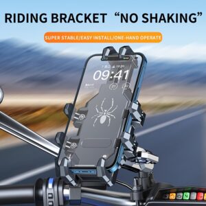 Anti-Vibration Bike & Motorcycle Phone Mount: Universal Fit for 4.5" - 7.0" Smartphones