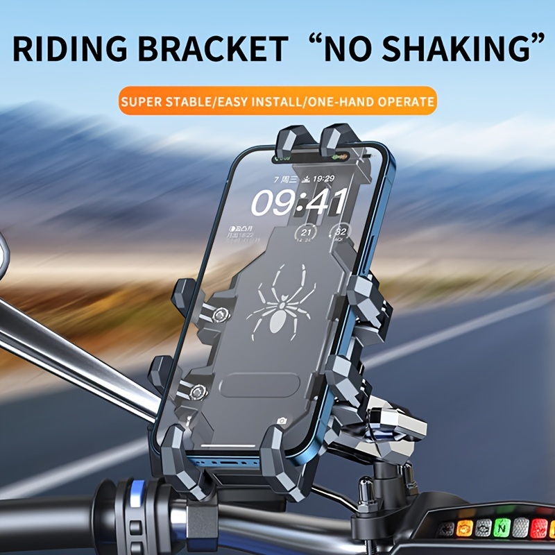 Anti-Vibration Bike & Motorcycle Phone Mount: Universal Fit for 4.5" - 7.0" Smartphones