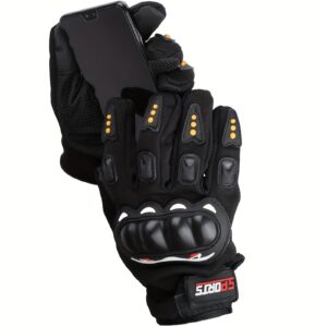 Breathable Mesh Motorcycle Gloves: Touch Screen & Anti-Slip Full-Finger Riding Gear