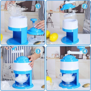 Manual Pro Ice Shaver: Portable Hand-Crank Smoothie & Snow Cone Maker