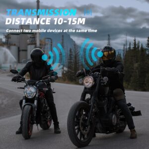 Wireless 12, Wireless Motorcycle Helmet Earphone Headset for Hands-Free Calls And Stereo Music Playback
