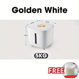 Rice Storage Box Grains Bucket Moisture-proof Sealed Insect-proof Sealed Kitchen Household Organizer