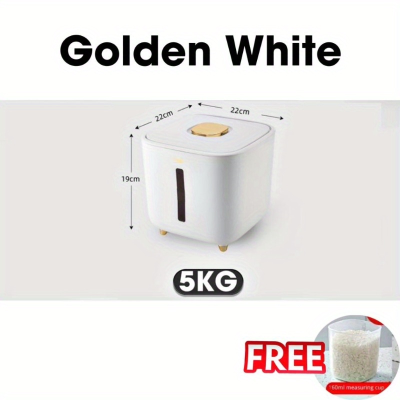 Rice Storage Box Grains Bucket Moisture-proof Sealed Insect-proof Sealed Kitchen Household Organizer
