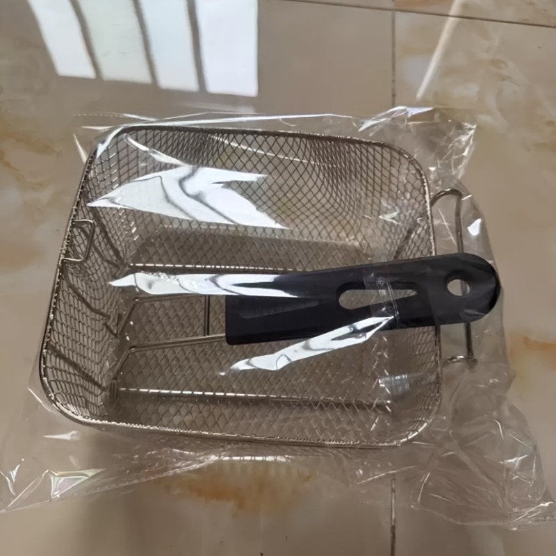 Foldable Stainless Steel Fry Basket: Multi-Use Heat-Resistant Strainer & Chef Tool