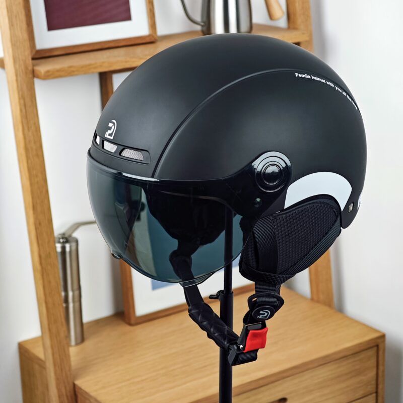 PEMILA City Commuting Safety Multi-Purpose Cycling Helmet Features an ABS Shell And EPS Cushioning Layer for Dual Protection. It Has an Adjustable Head Circumference, Multi-Angle Windproof Goggles, Metal Insect-Proof Ventilation Holes