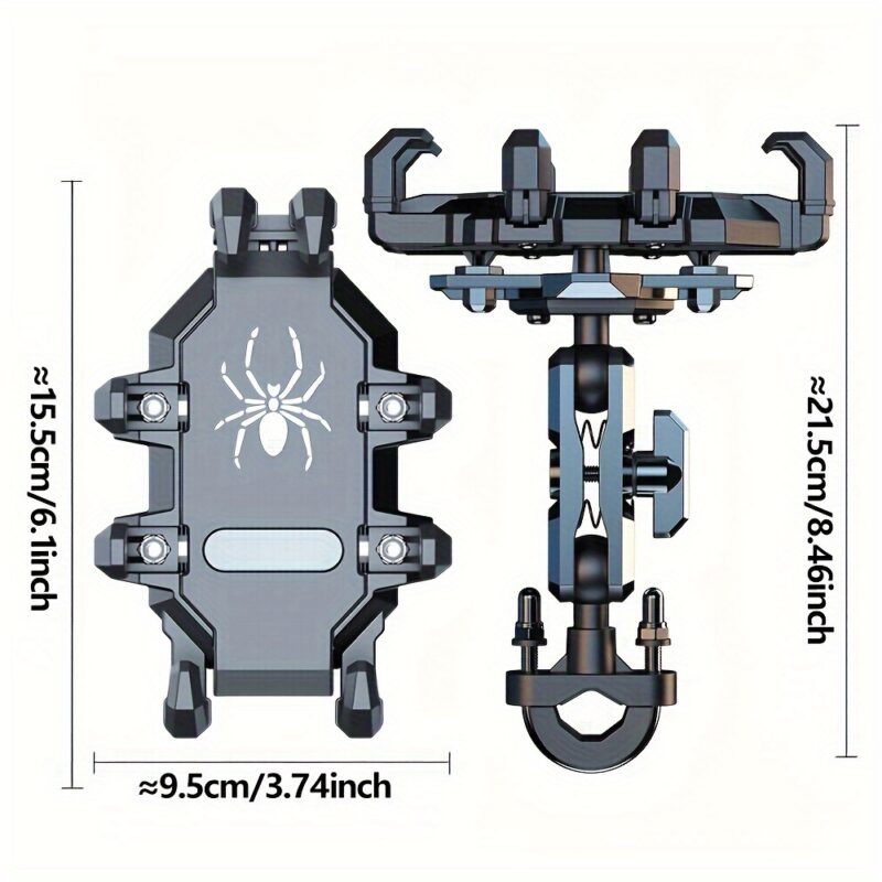 Anti-Vibration Bike & Motorcycle Phone Mount: Universal Fit for 4.5" - 7.0" Smartphones