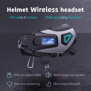 5-in-1 Motorcycle Helmet Headset: 2K DVR Camera, Bluetooth 5.4 & Smart Noise Reduction (32GB Card Included)