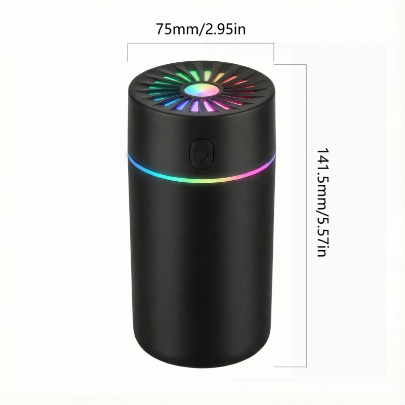 2-in-1 Car Aroma Diffuser & Humidifier: 7-Color LED Sonic Mist for Car, Office & Home