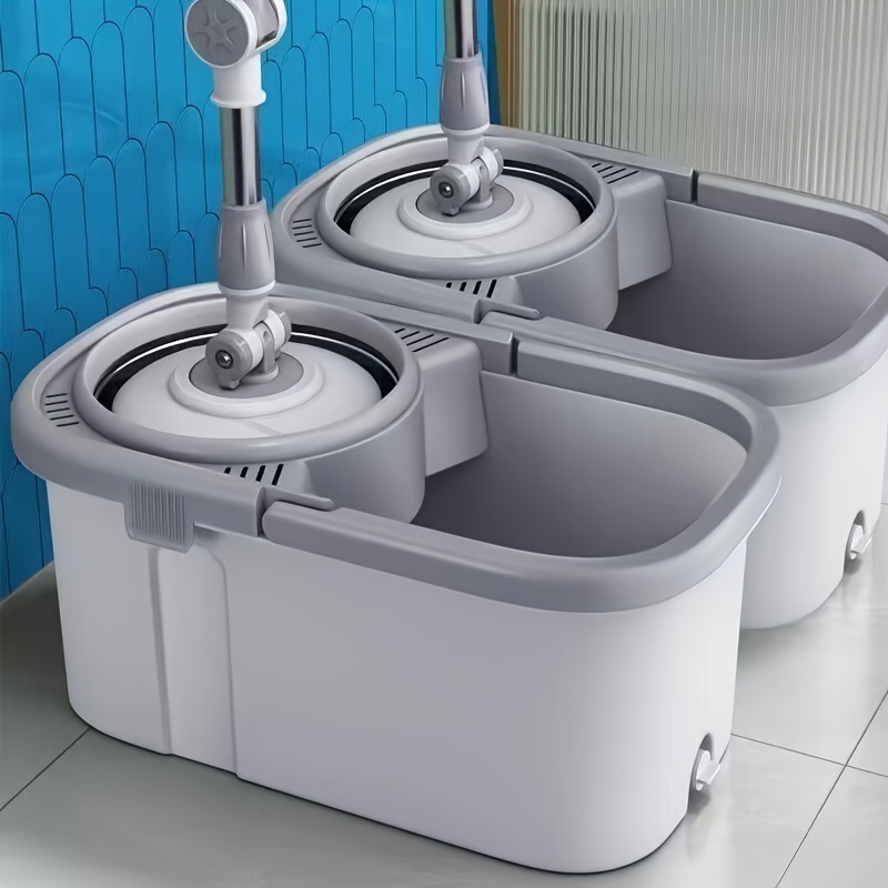 High-Quality Quick Spin Mop Set Including a Bucket And Two Mop Pads, Featuring a Microfiber 360-Degree Rotating Design for Effortless Cleaning. This Hands-Free Spinner Is Ideal for All Types of Flooring And Comes with a Bucket Equipped with Four Whe